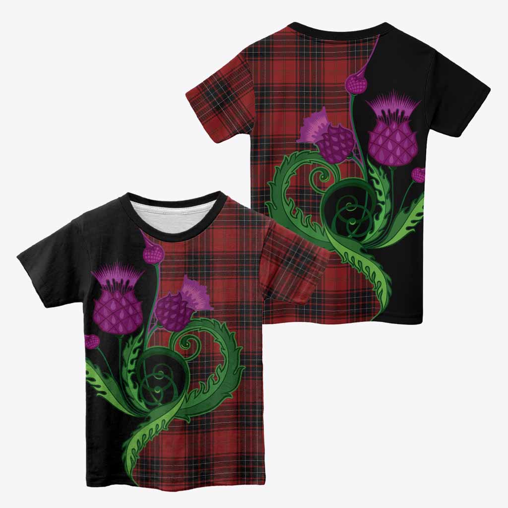 Wemyss Tartan Kid T-shirt Traditional Scottish Thistle