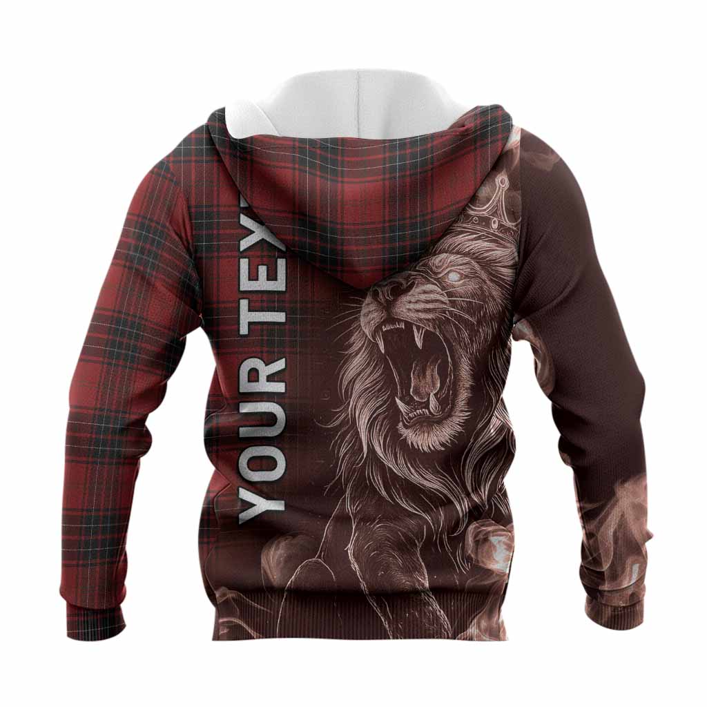 Wemyss Tartan Knitted Hoodie Roaring Lion Heritage
