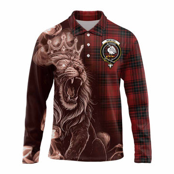 Wemyss Tartan Long Sleeve Polo Shirt Roaring Lion Heritage