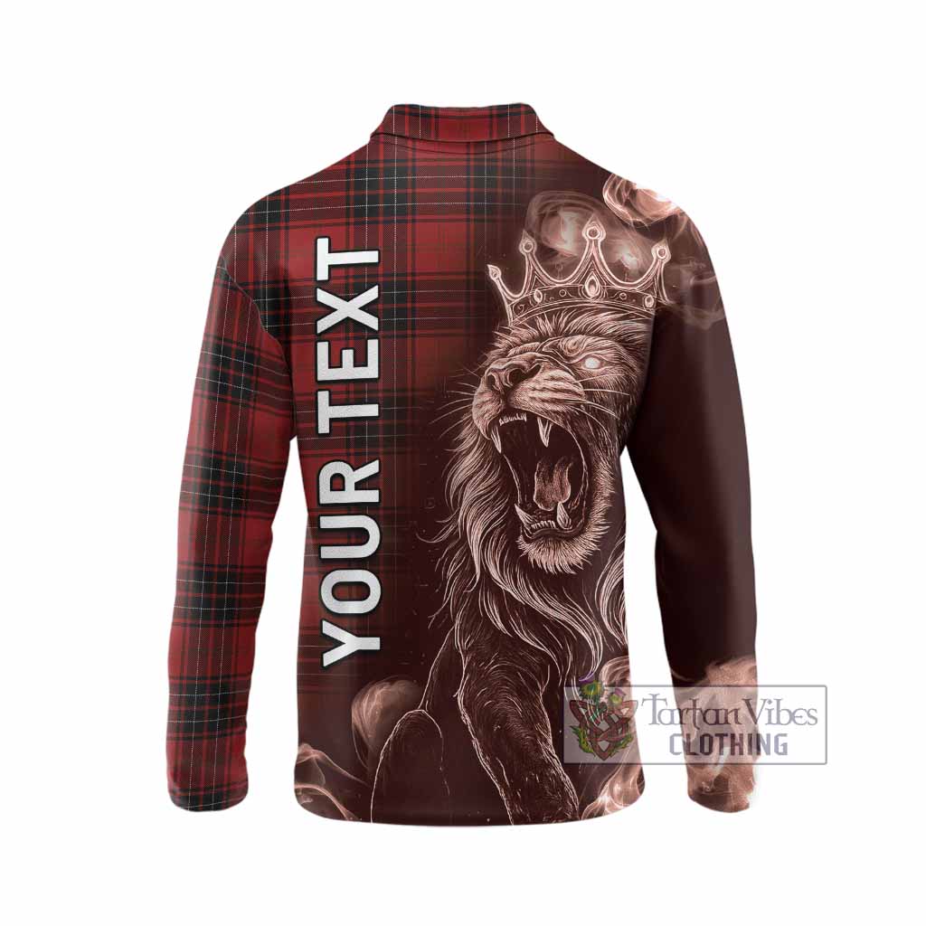 Wemyss Tartan Long Sleeve Polo Shirt Roaring Lion Heritage