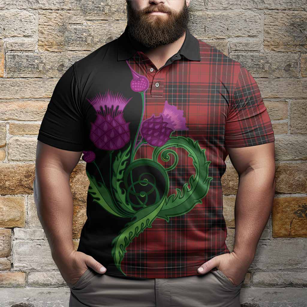 Wemyss Tartan Polo Shirt Traditional Scottish Thistle
