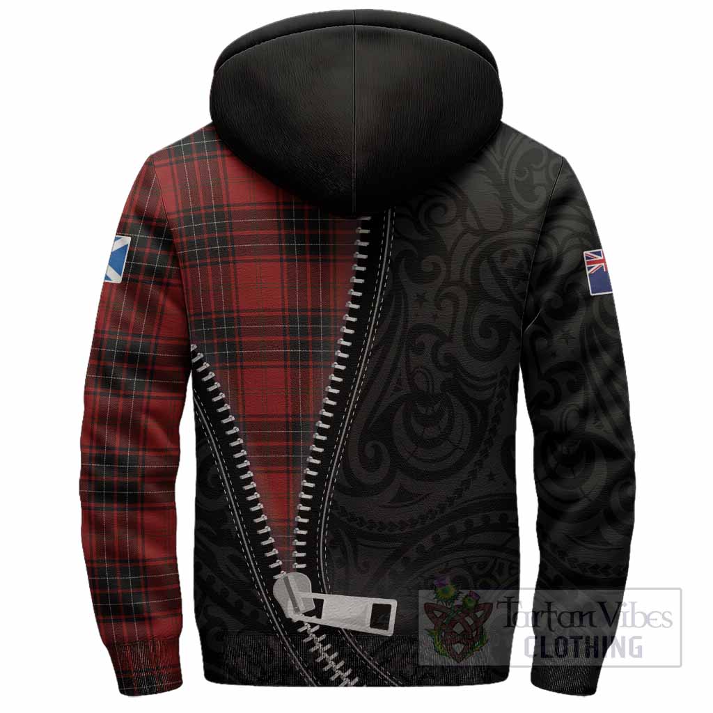 Wemyss Tartan Sherpa Hoodie New Zealand Pattern Unique Zipper Stylized