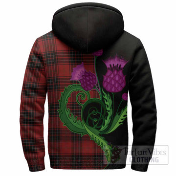 Wemyss Tartan Sherpa Hoodie Traditional Scottish Thistle