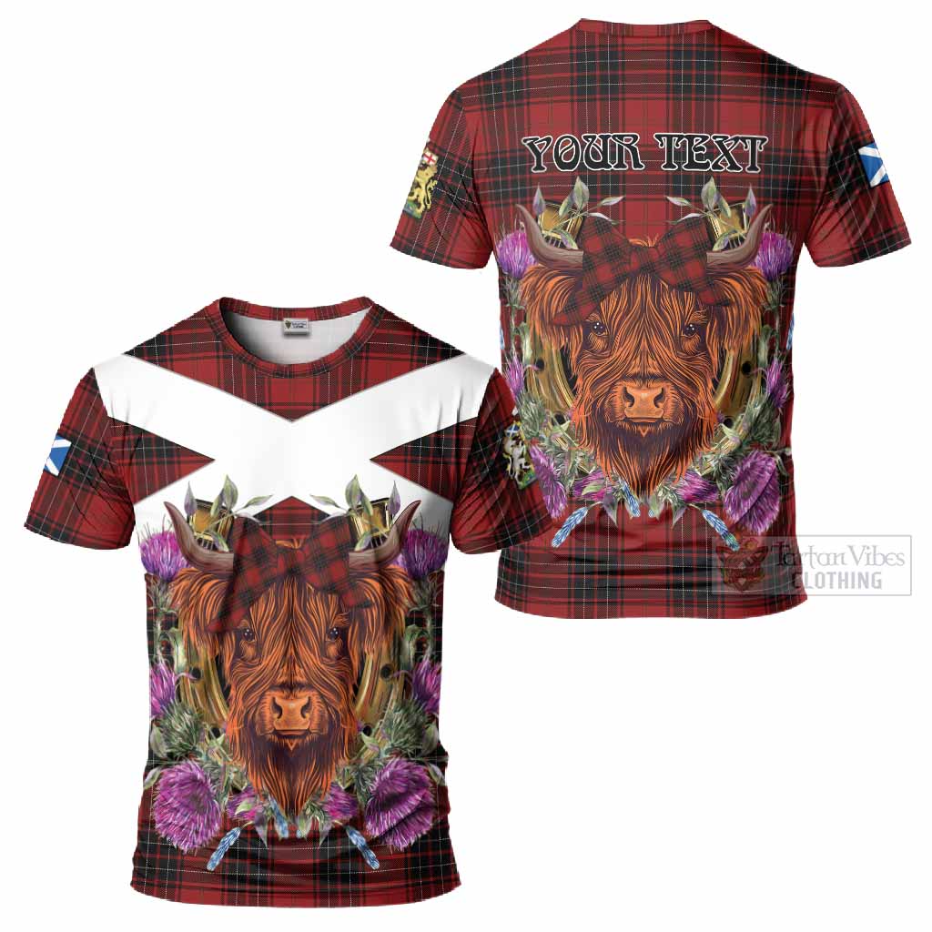 Wemyss Tartan T-Shirt Scottish Thistle Heilan Coo