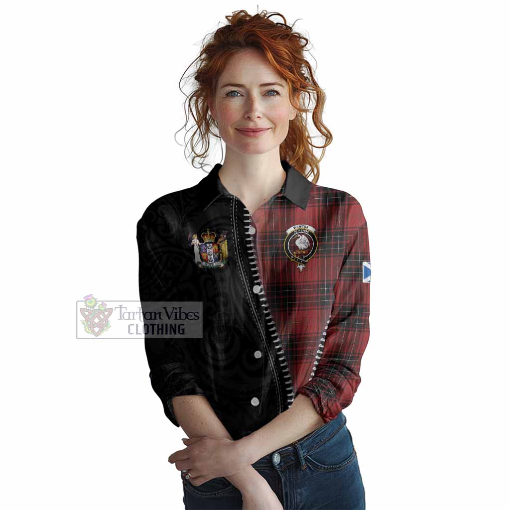 Wemyss Tartan Women Casual Shirt New Zealand Pattern Unique Zipper Stylized