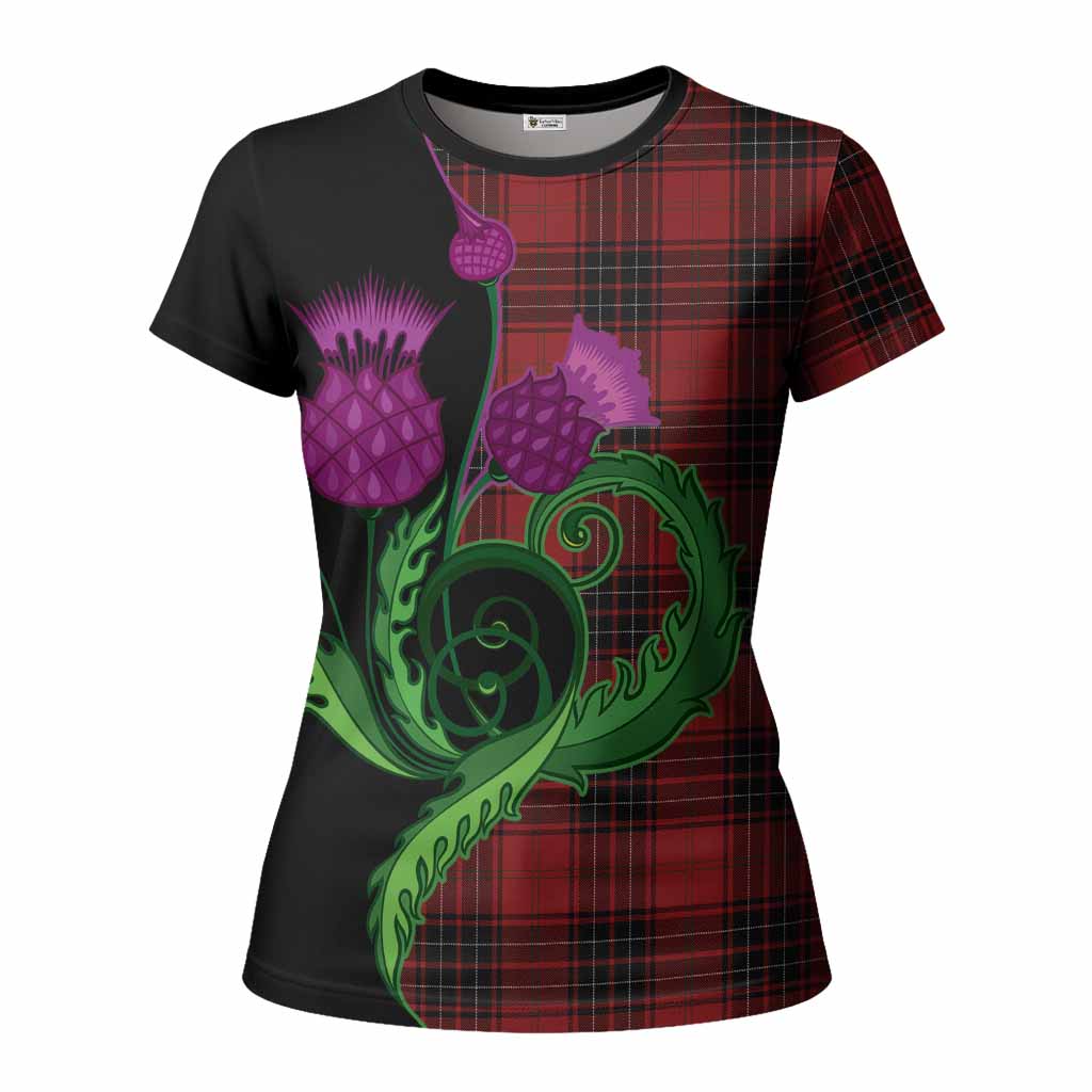 Wemyss Tartan Women T shirt Traditional Scottish Thistle