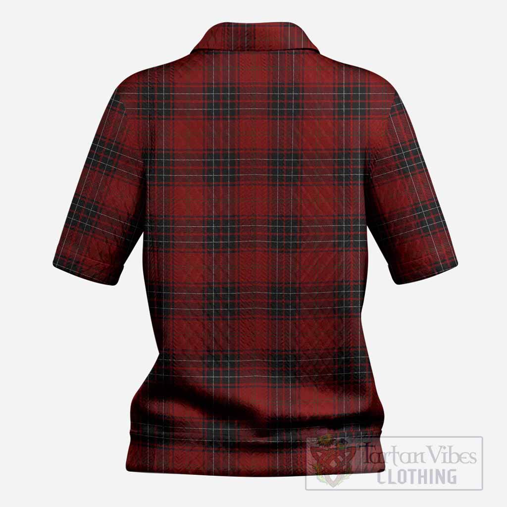 Wemyss Tartan Women’s Polo Sweater Top with Family Crest