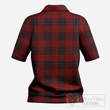 Wemyss Tartan Women’s Polo Sweater Top with Family Crest