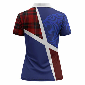 Wemyss The Scottish Football Crest Women Polo Shirt Lion-Tartan Army