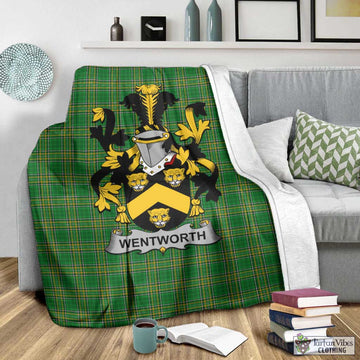 Wentworth Irish Clan Tartan Blanket with Coat of Arms - Tartan Vibes Clothing