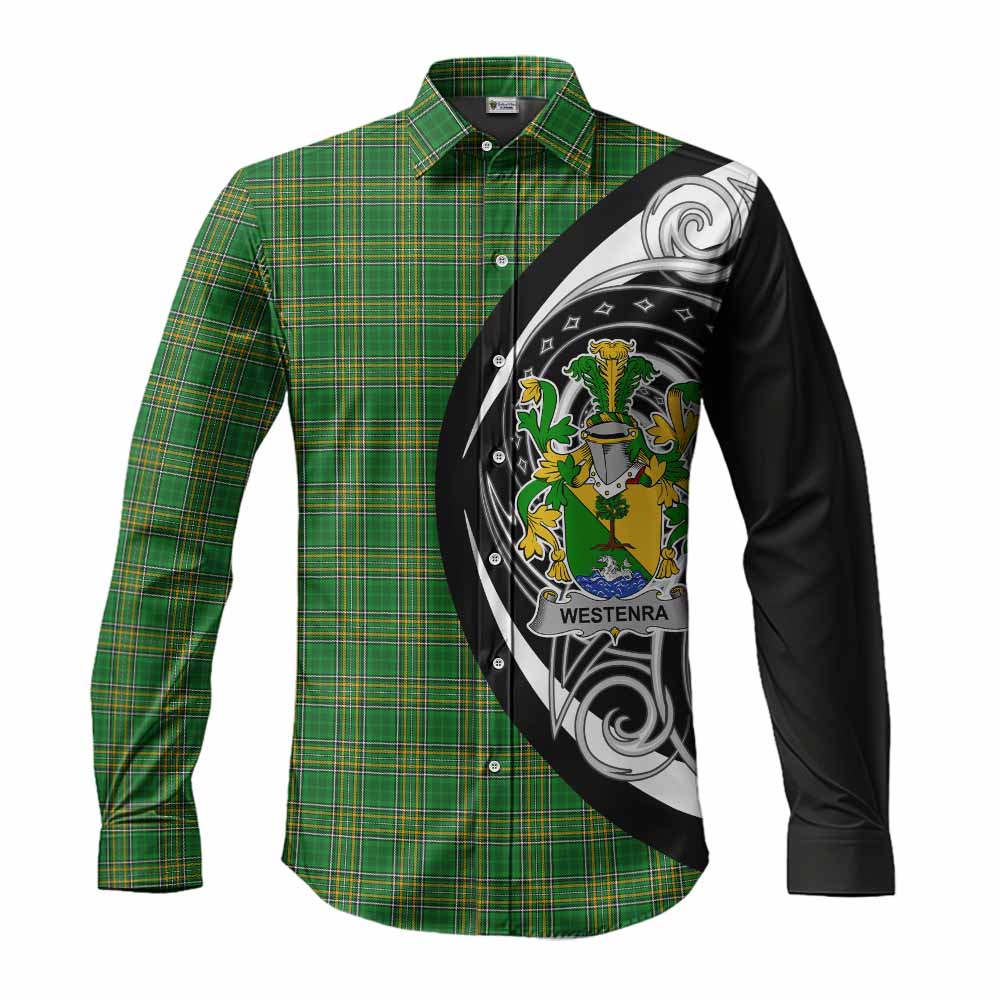 Westenra Irish Clan Long Sleeve Button Shirt Celtic Circle Style Men's Shirt S - Tartan Vibes Clothing