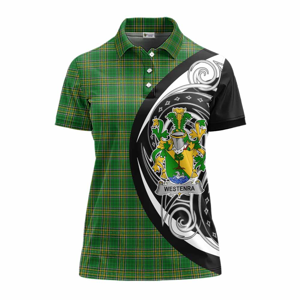 Westenra Irish Clan Women's Polo Shirt Celtic Circle Style Women - Tartan Vibes Clothing