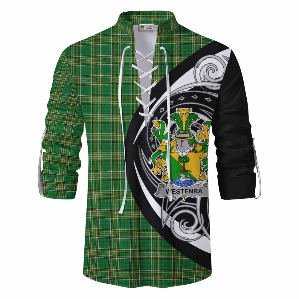 Westenra Irish Clan Ghillie Kilt Shirt Celtic Circle Style Men - Tartan Vibes Clothing