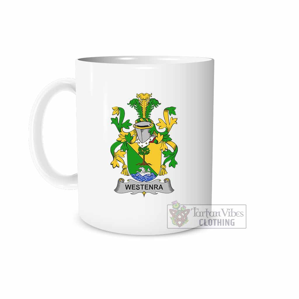 Westenra Irish Clan Coat of Arms Ceramic Mug White - 2D-tartanvibesclothing