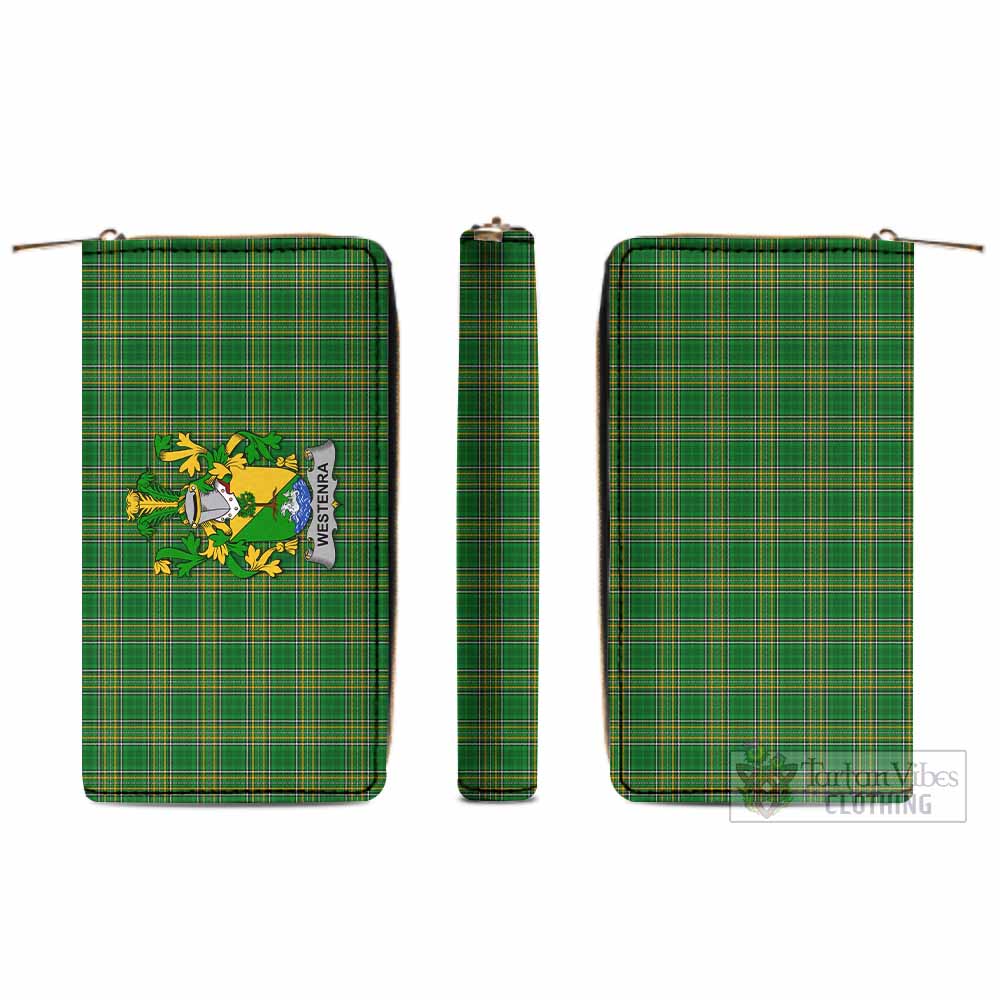 Westenra Irish Clan Tartan Women's Leather Wallet with Coat of Arms - Tartan Vibes Clothing