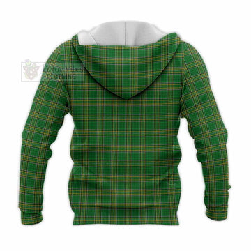 Westloke Irish Clan Tartan Knitted Hoodie with Coat of Arms - Tartan Vibes Clothing