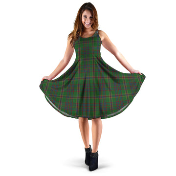 Westmeath County Ireland Tartan Sleeveless Midi Womens Dress