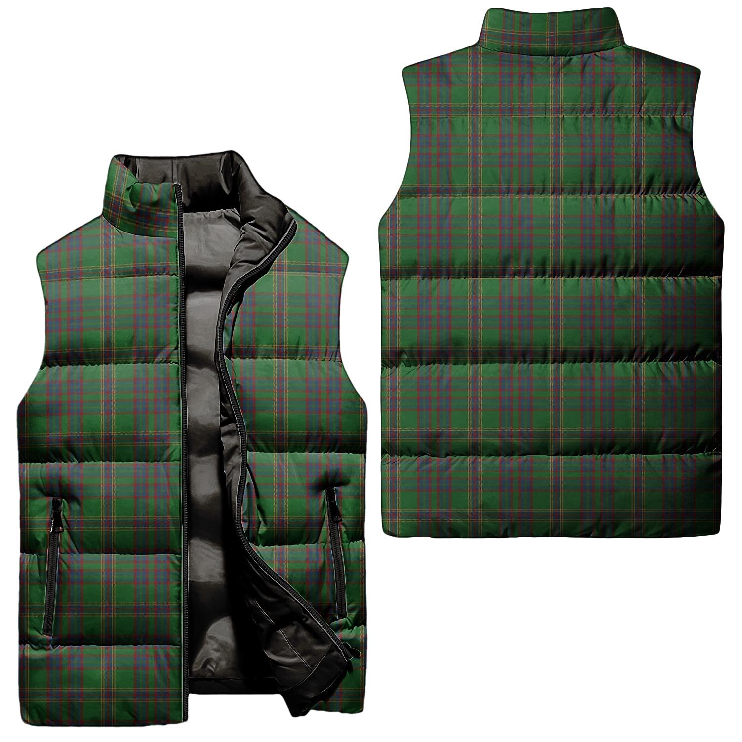 Westmeath County Ireland Tartan Sleeveless Puffer Jacket Unisex - Tartanvibesclothing