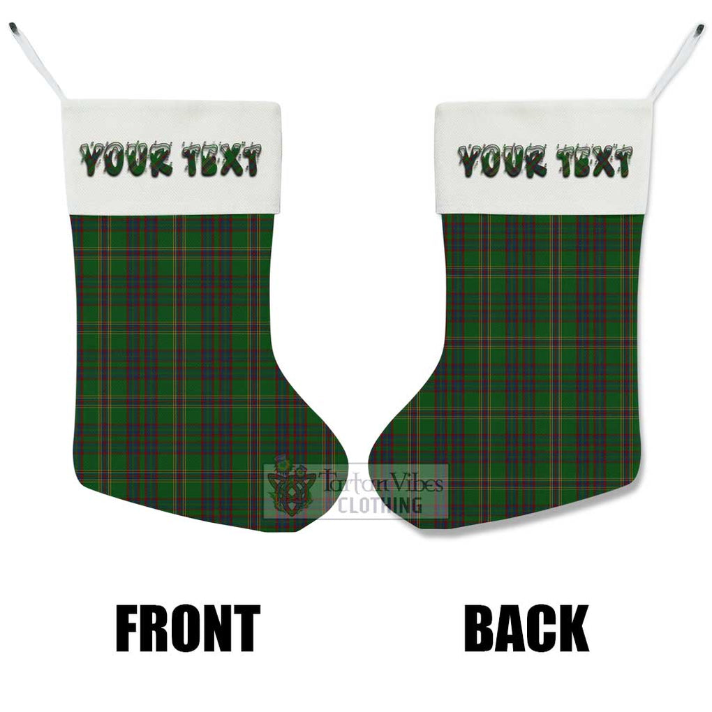 Westmeath County Ireland Tartan Christmas Stocking with Personalized Text - Tartan Vibes Clothing