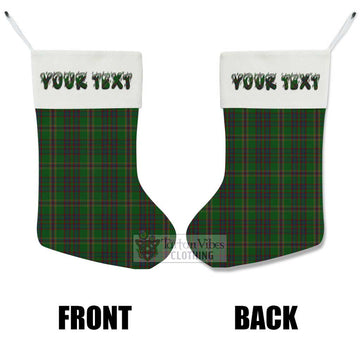 Tartan Vibes Clothing Westmeath County Ireland Tartan Christmas Stocking with Personalized Text