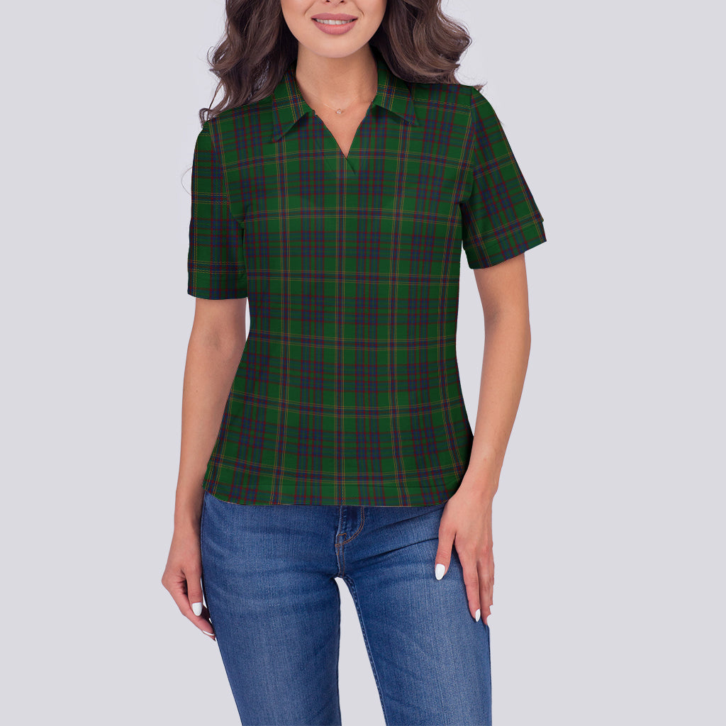 westmeath-county-ireland-tartan-polo-shirt-for-women