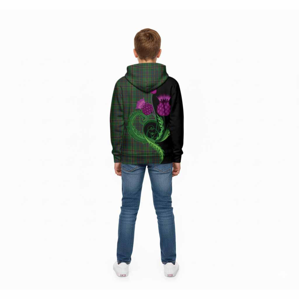 Westmeath County Ireland Tartan Kid Hoodie Traditional Scottish Thistle