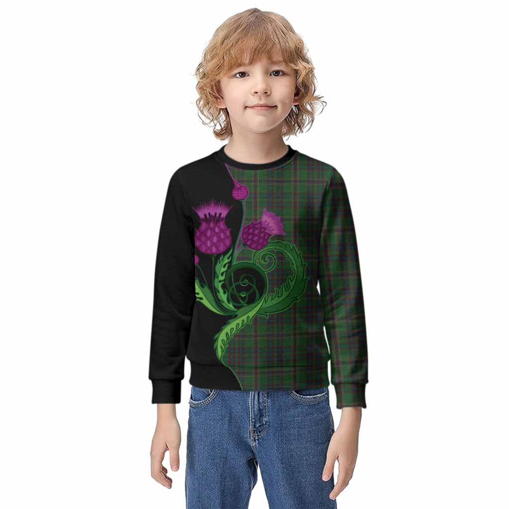 Westmeath County Ireland Tartan Kid Knitted Sweatshirt Traditional Scottish Thistle