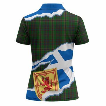 Westmeath Scotland Football Tartan Women Polo Shirt We'll Be Coming