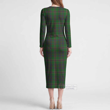 Westmeath Tartan Long Sleeve Bodycon Midi Dress