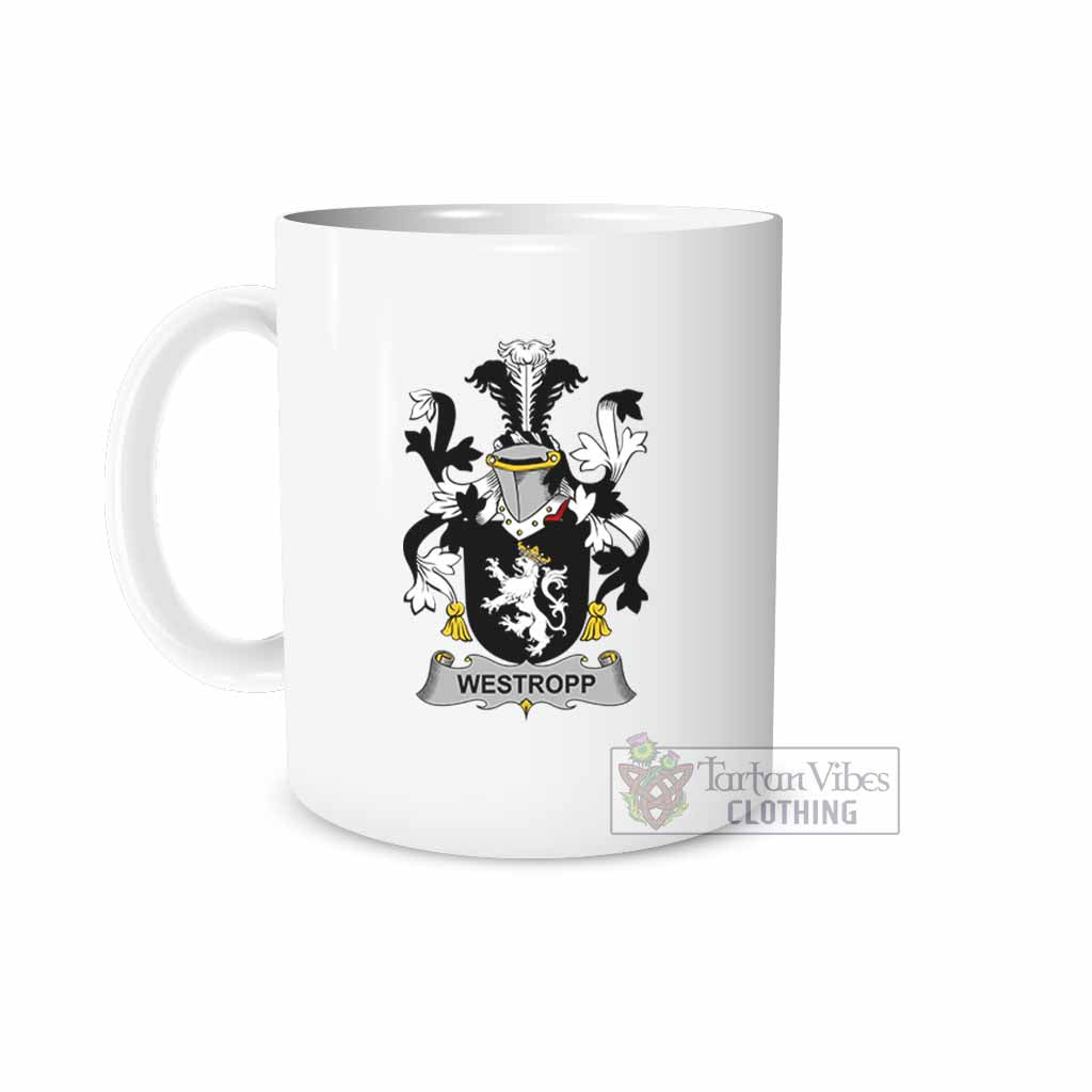 Westropp Irish Clan Coat of Arms Ceramic Mug White - 2D-tartanvibesclothing