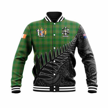 Westropp Irish Clan Tartan Baseball Jacket with Coat of Arms New Zealand Silver Fern Half Style Unisex - Tartan Vibes Clothing