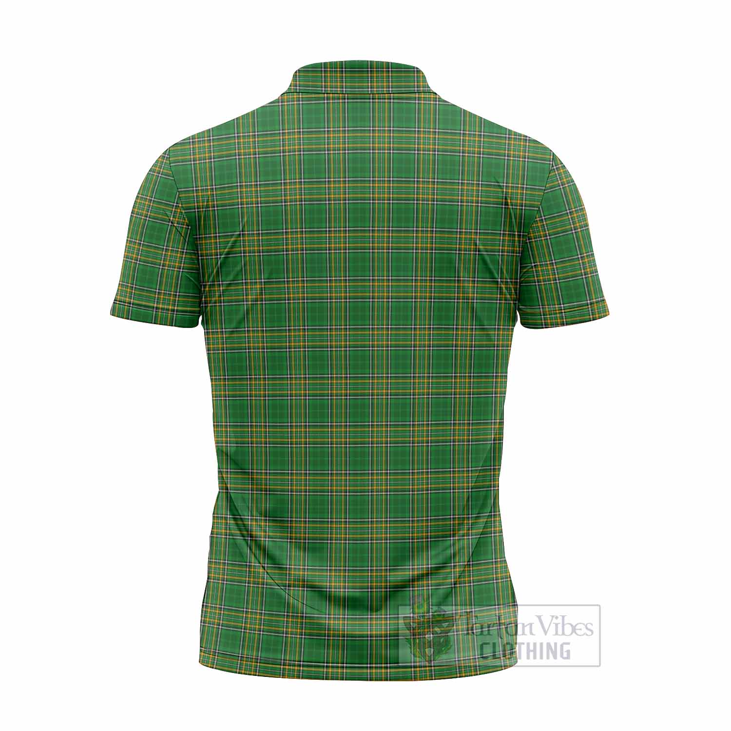 Wethers Irish Clan Tartan Zipper Polo Shirt with Coat of Arms - Tartan Vibes Clothing