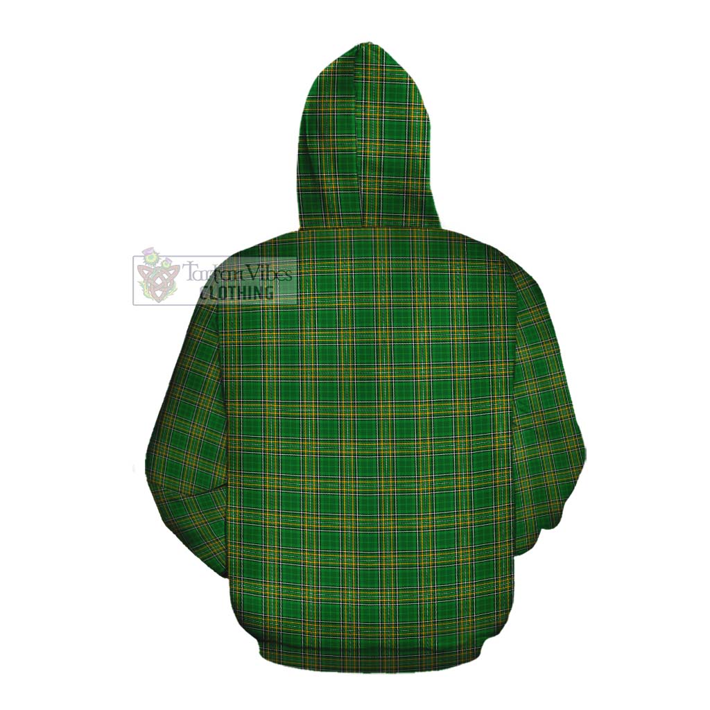 Wethers Irish Clan Tartan Cotton Hoodie with Coat of Arms Pullover Hoodie - Tartan Vibes Clothing