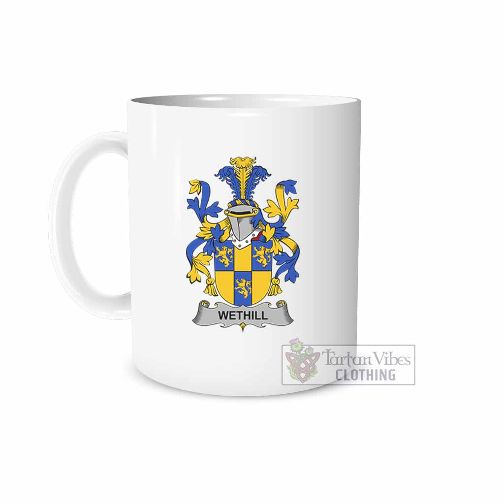 Wethill Irish Clan Coat of Arms Ceramic Mug White - 2D-tartanvibesclothing