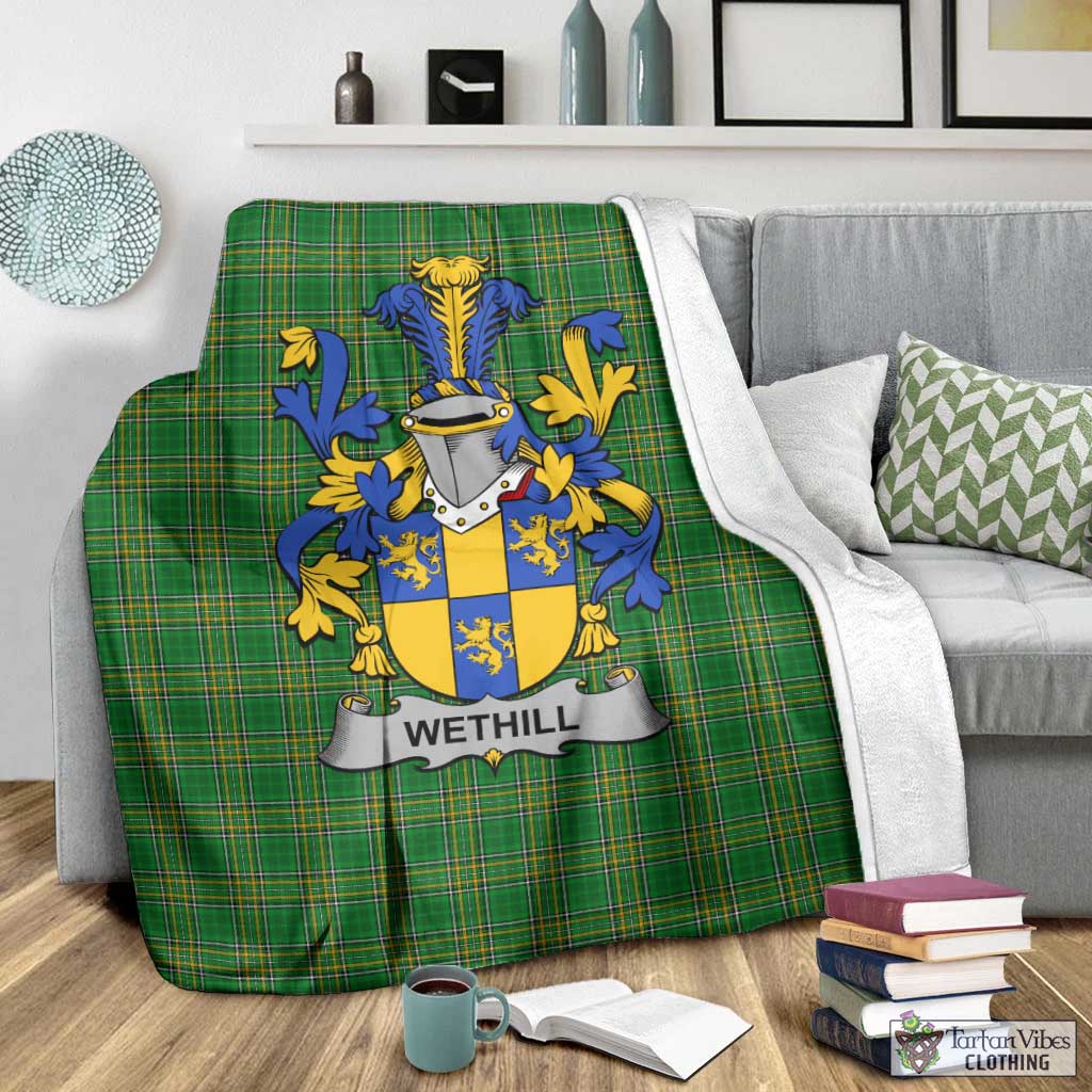 Wethill Irish Clan Tartan Blanket with Coat of Arms - Tartan Vibes Clothing