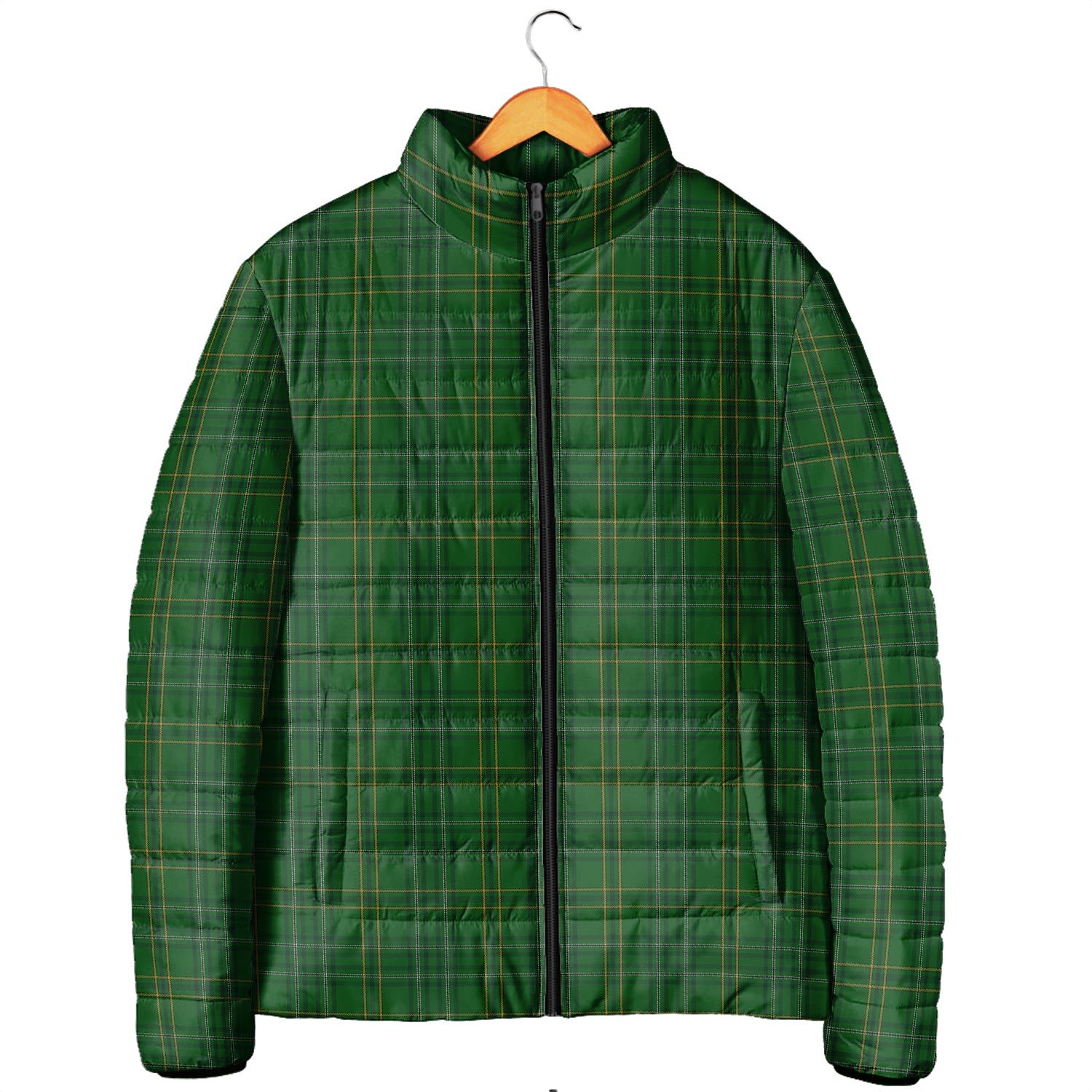 Wexford County Ireland Tartan Padded Jacket Men's Padded Jacket - Tartan Vibes Clothing