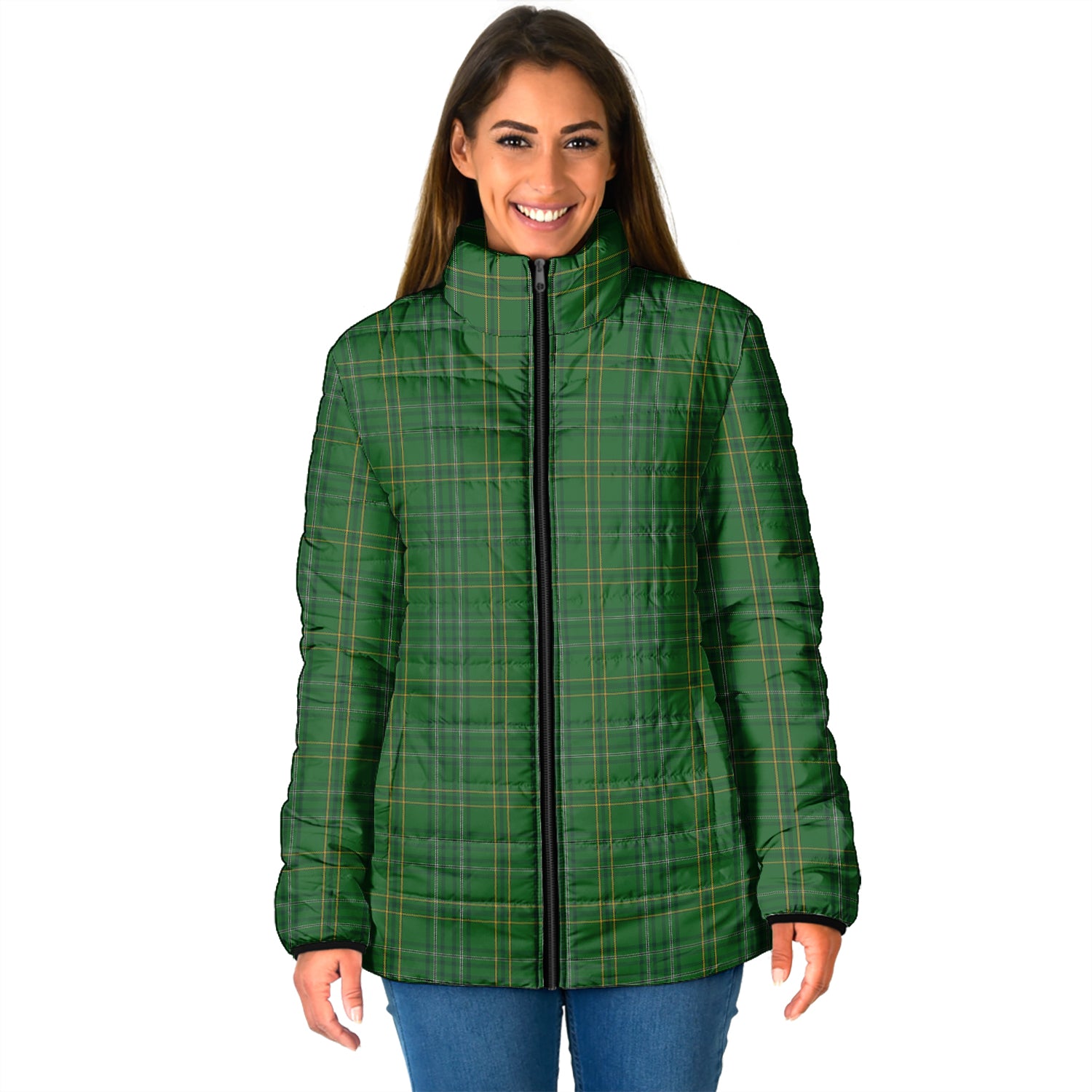 Wexford County Ireland Tartan Padded Jacket - Tartan Vibes Clothing
