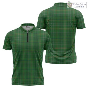 Wexford County Ireland Tartan Zipper Polo Shirt