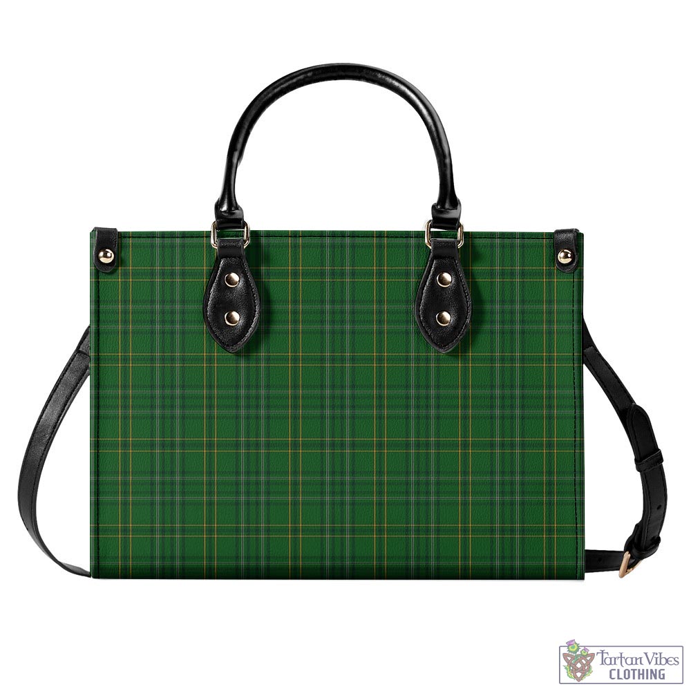 Wexford County Ireland Tartan Luxury Leather Handbags L - Tartan Vibes Clothing