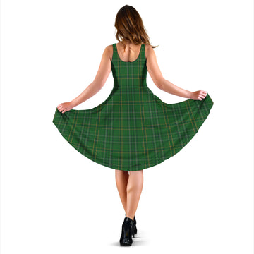 Wexford County Ireland Tartan Sleeveless Midi Womens Dress