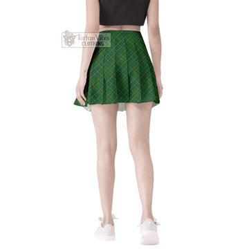 Wexford County Ireland Tartan Women's Plated Mini Skirt Cross Style