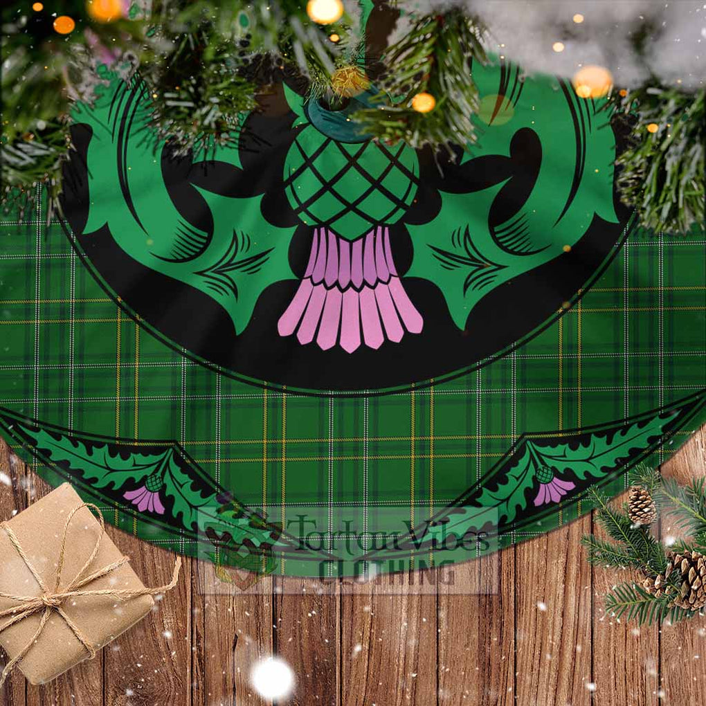 Tartan Vibes Clothing Wexford County Ireland Tartan Christmas Tree Skirt Scottish Thistle Style