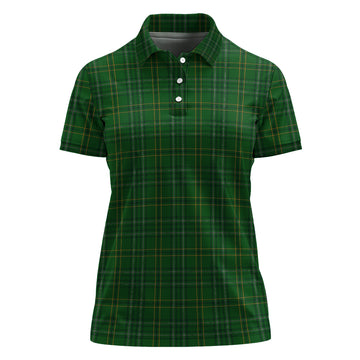 Wexford County Ireland Tartan Polo Shirt For Women