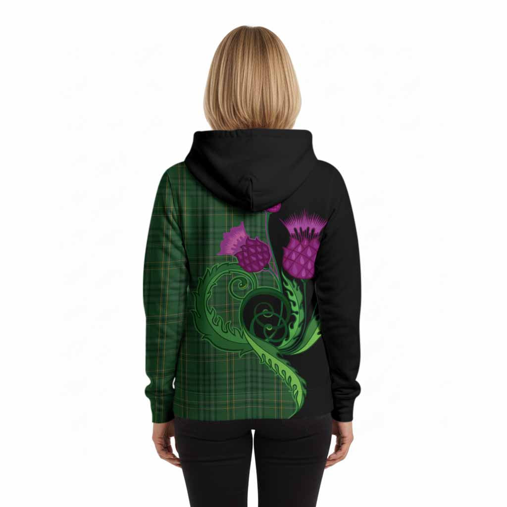 Wexford County Ireland Tartan Hoodie Traditional Scottish Thistle