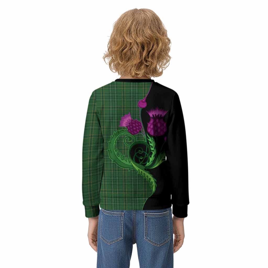 Wexford County Ireland Tartan Kid Knitted Sweatshirt Traditional Scottish Thistle