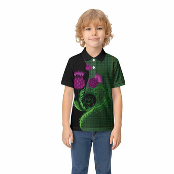 Wexford County Ireland Tartan Kid Polo Shirt Traditional Scottish Thistle