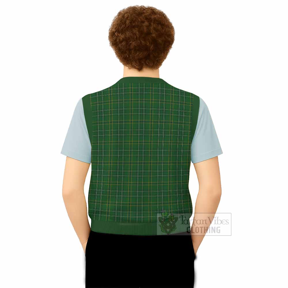 Wexford County Ireland Tartan Knitted V-Neck Vest - Tartan Vibes Clothing
