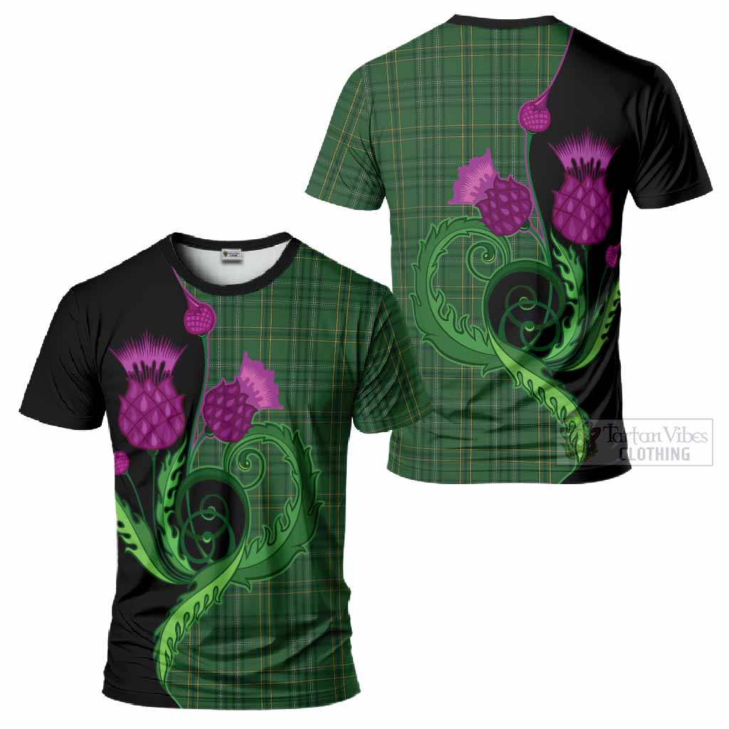 Wexford County Ireland Tartan T-Shirt Traditional Scottish Thistle