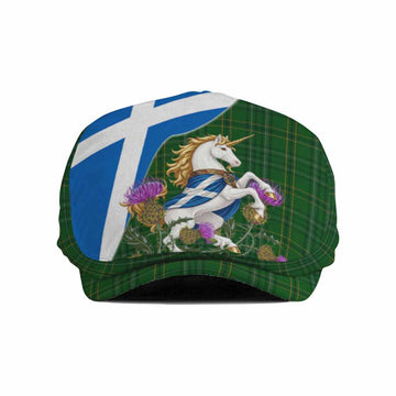 Wexford Scottish Tartan Unicorn Heritage Flat Cap, Jeff Cap