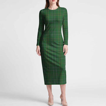 Wexford Tartan Long Sleeve Bodycon Midi Dress